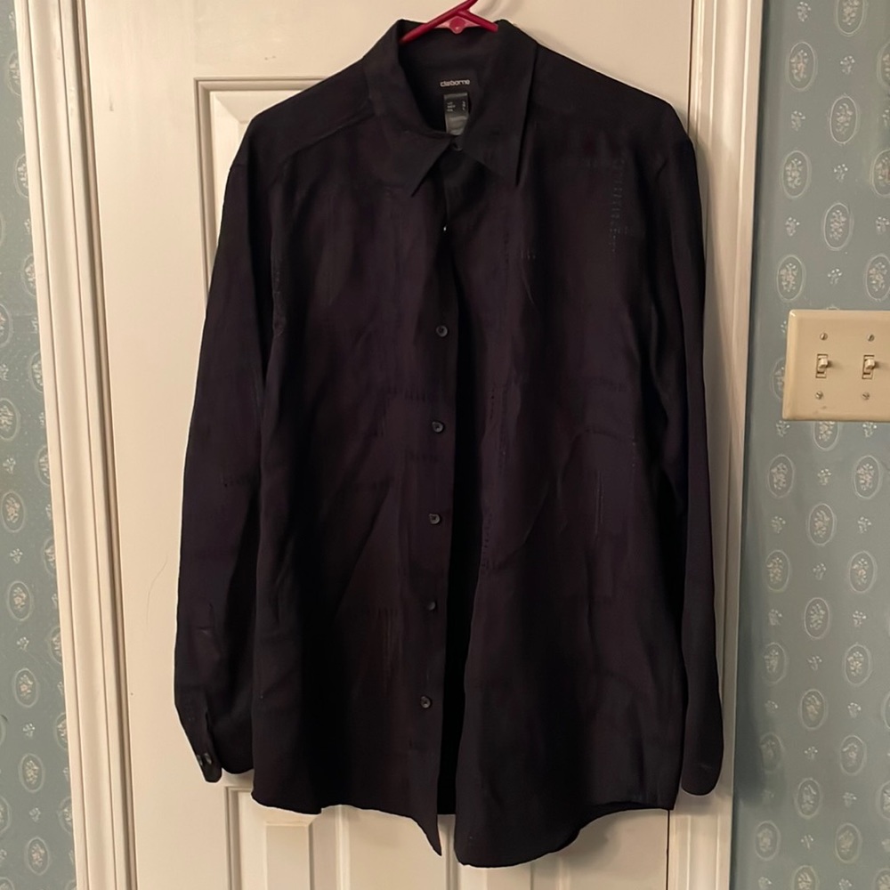 Vintage Faux Suede Button-up